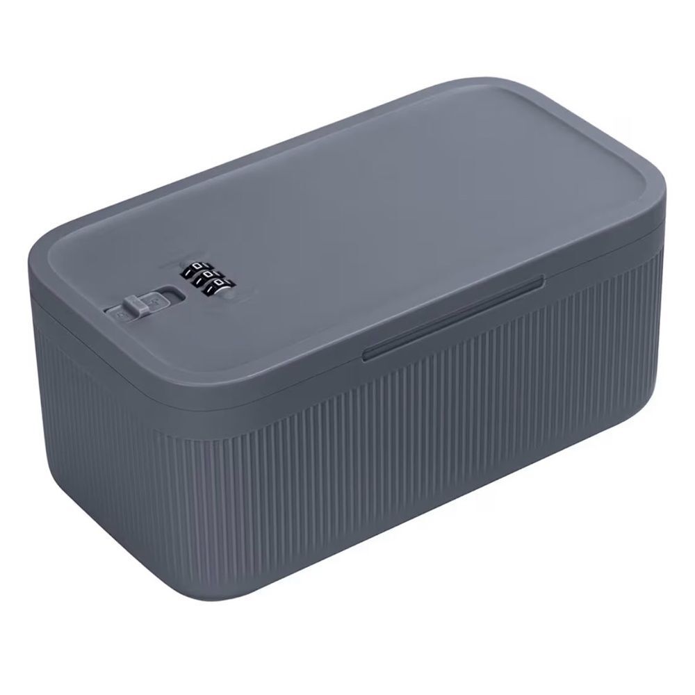 NEW BOMKVIN Lockable Storage Box in Navy | 9.25” x 5” x 3.6”